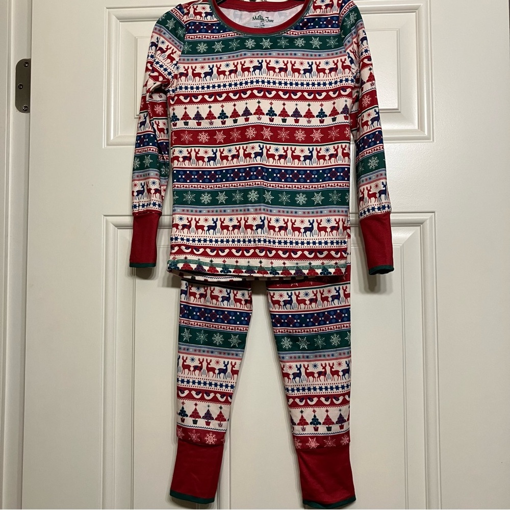 Matilda Jane Christmas Pajama Shirt & Pant 2 Piece Set Unisex Boys / Girls Sz 4T